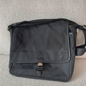 Prada Black Laptop Messenger Bag